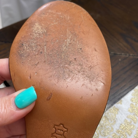 Women’s leather strap sling back heel sandals GAROLINI MADE IN ITALY neutral 10M - Picture 13 of 13